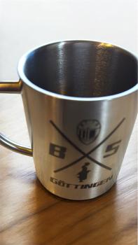 Tasse aus Edelstahl, 300ml - silbergrau