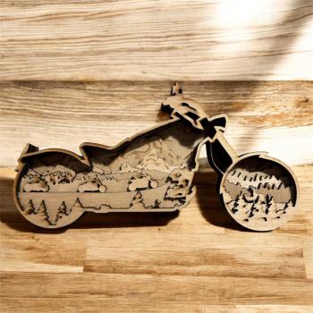 3D Motorrad - Wald und Berge