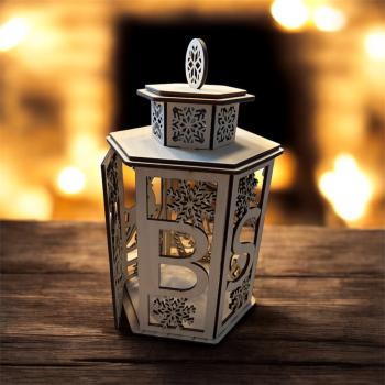 Preview: Weihnachtslaterne aus Holz