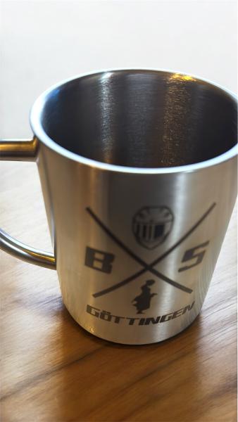 Tasse aus Edelstahl, 300ml - silbergrau