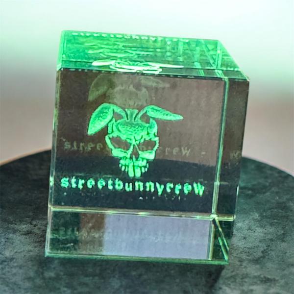 K9 Glasblock mit Innengravur