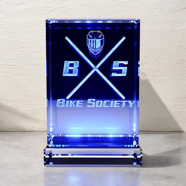 K9 Glasblock mit Innengravur