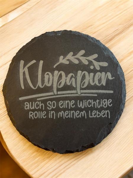 Schieferuntersetzer - rund oder eckig