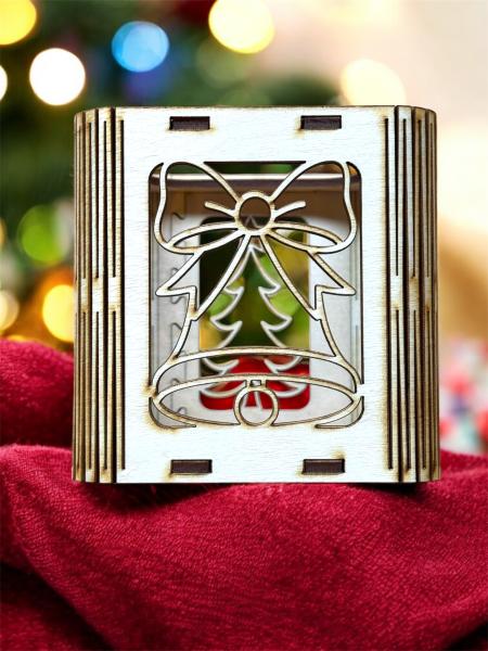 Teelichtbox-Weihnachten offen