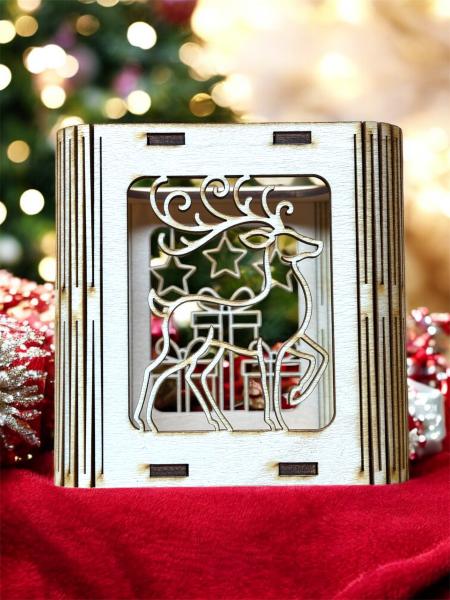 Teelichtbox-Weihnachten offen