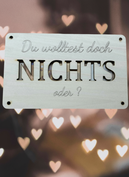 Wunschgutscheine aus Holz