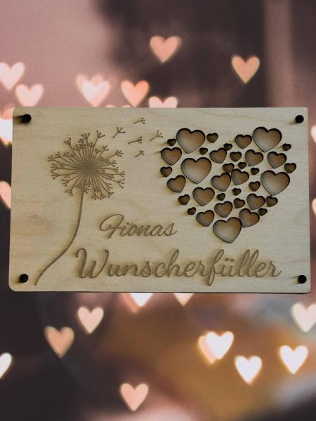 Wunschgutscheine aus Holz